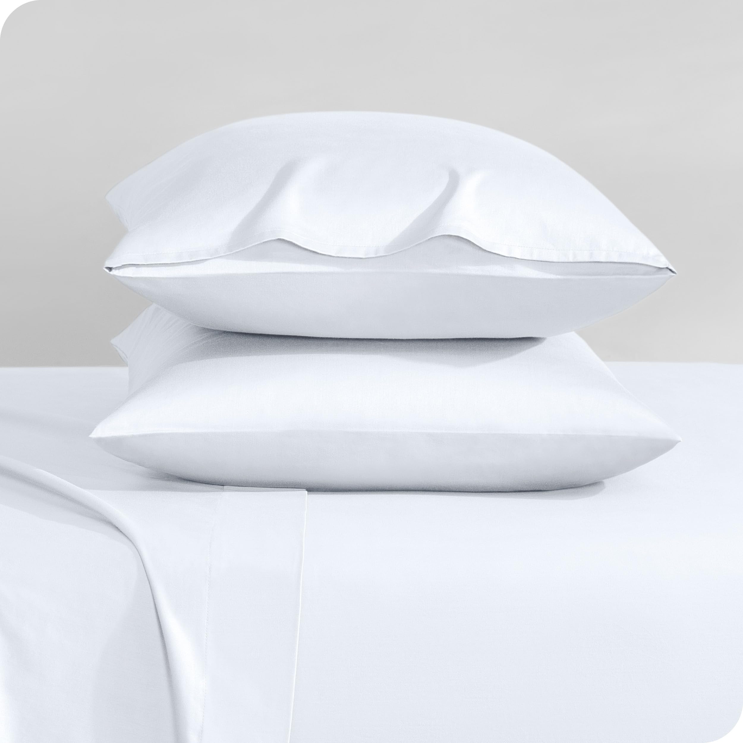 Bare Home 100% Organic Cotton Sateen Pillowcase Set - King Size - Smooth Sateen Weave - King Pillowcases - Envelope Closure - Warm & Luxurious (King Pillowcase Set of 2, French Beige)