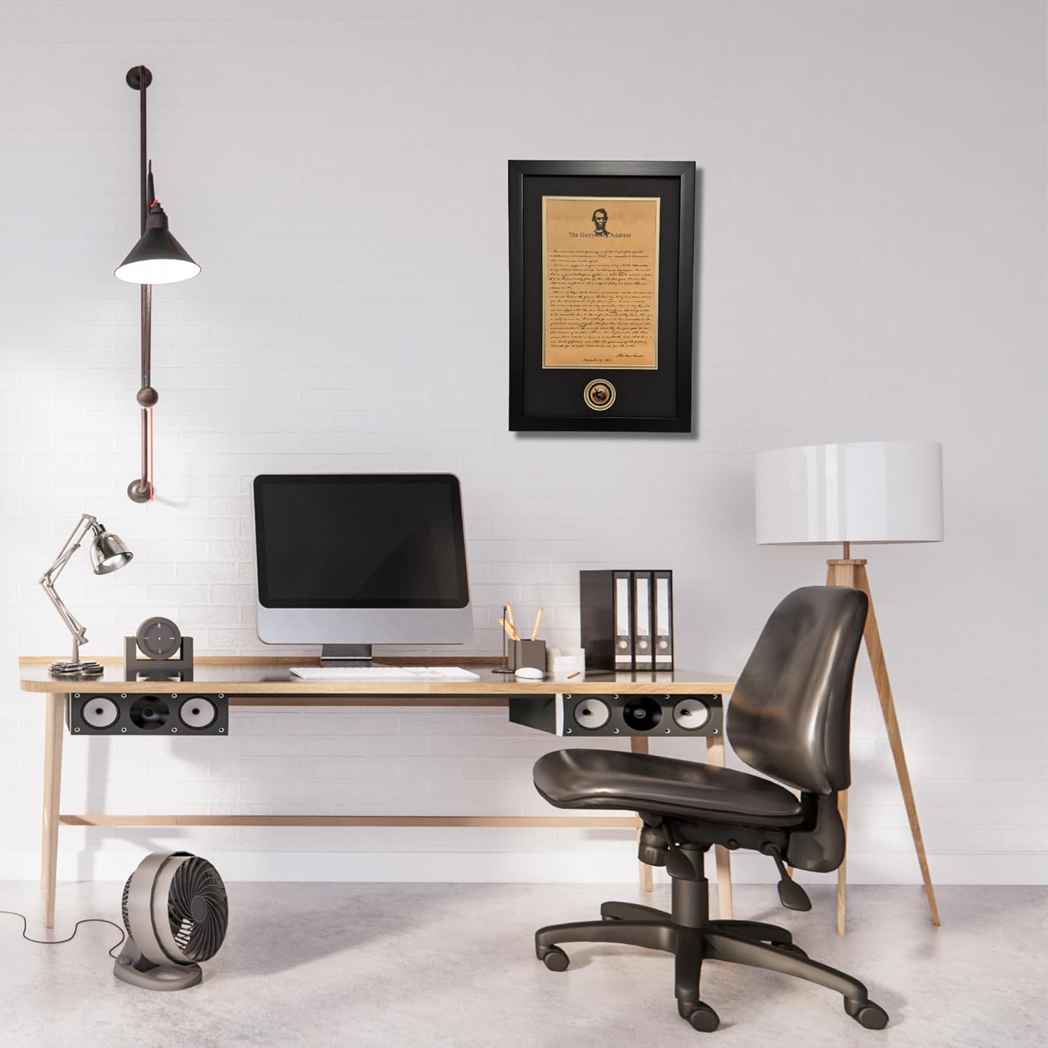 The Gettysburg Address by Abraham Lincoln Matted Framed with Coin History Buff Gift. Handmade in USA. America 250th Anniversary 1776-2026 Limited Edition