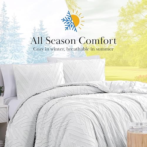 Miniatura 4 de Southshore Fine Living, Inc. Juego de ropa de cama de gran tamaño alternativo para todas las estaciones, colcha reversible suave de 2 piezas con una