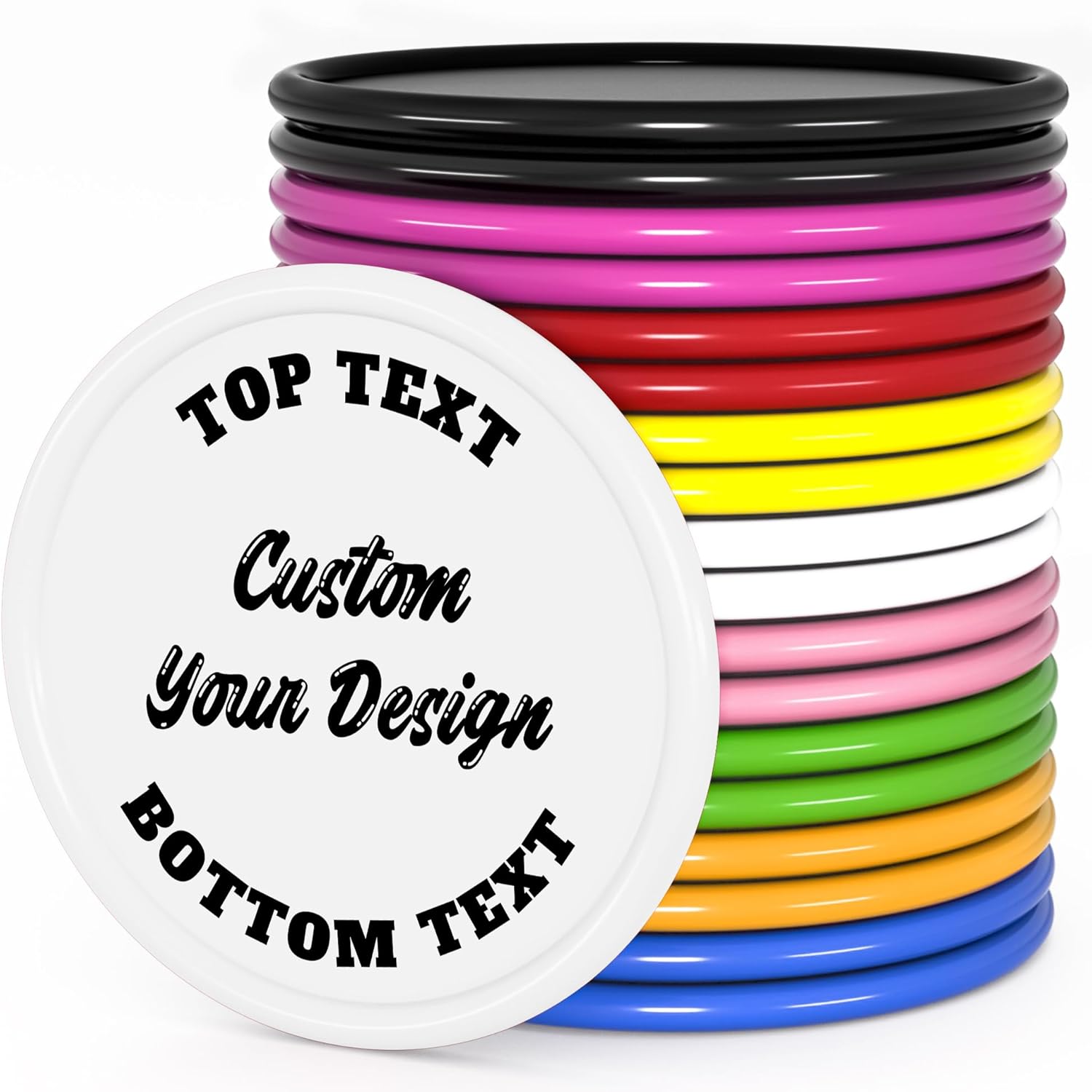 500 Custom Poker Chips, Bar Drink Token Chips Personalized Logo, Image, Text on Chip, Double Sided Full Color Print Custom Tokens, Good for Casino Night, Wedding and Bachelor Party