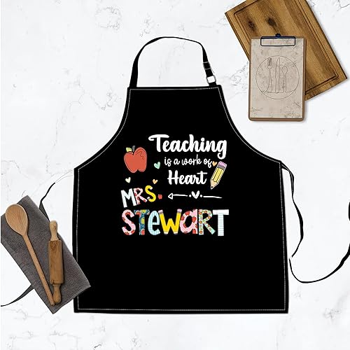 Miniatura 4 de Delantal personalizado para profesores con bolsillo, regalo para profesores, regalos para profesores de regreso a la escuela