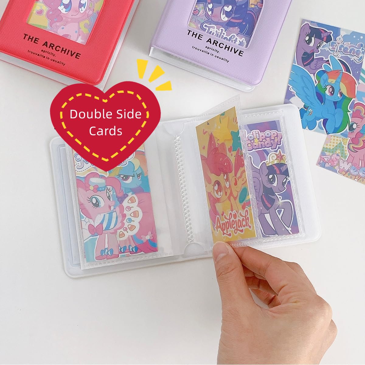Mini Cards Binder Collection 1-Pocket, 40 Pockets Card Holder with 20 Sleeves, Trading Card Collector - Image 4