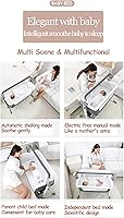 Vista 3 de Cuna multifuncional convertible para bebé, cuna multifuncional para dormir conjuntamente, cuna plegable para niños pequeños con música Bluetooth, 5