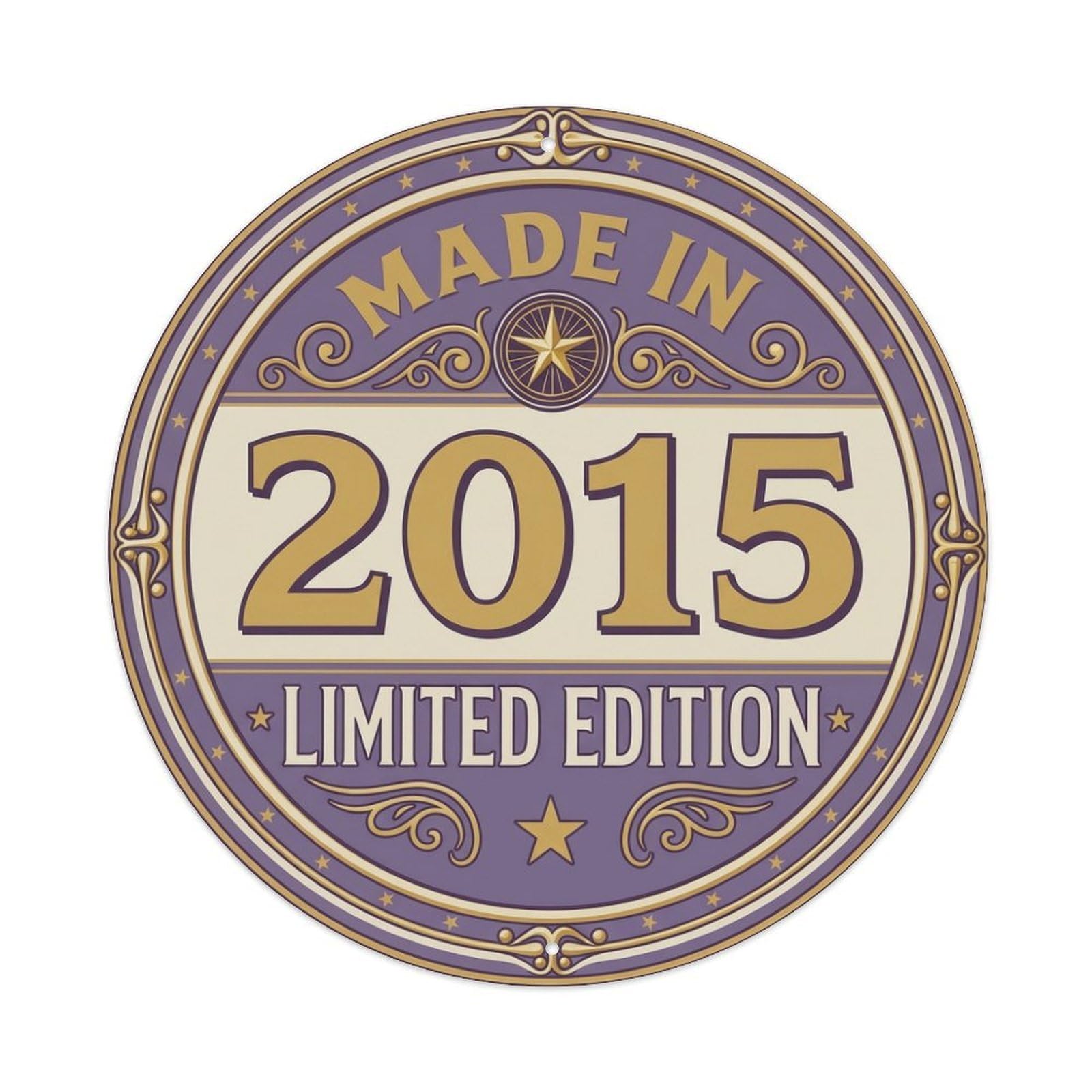 Made In 2015 Limited Edition Metal Tin Sign