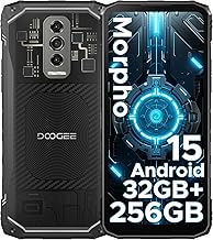 DOOGEE Blade10 Ultra 2025 Telephone Portable Incassable, Android 15, 20GB+256GB/TF2TB, 6.56’’ Écran, 50MP Camera, Ultra-mince 11 mm, 5150mAh Smartphone Incassable, 3 Card /IP68/69K/NFC/OTG-Transparent