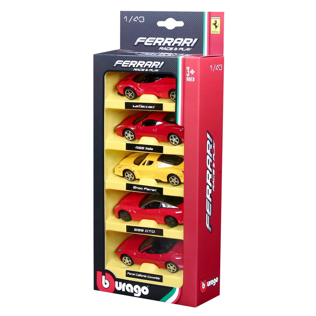 Ferrari 1/43 ミニカーコレクション5台 bburago 1:43 ferrari 5-pc pack, Multi colors : Amazon.in: Toys & Games