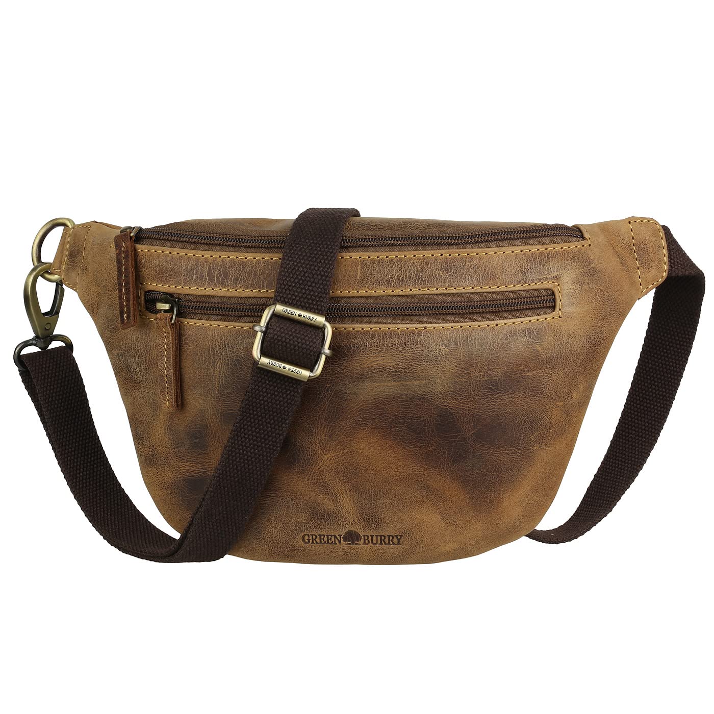 Greenburry Vintage Gürteltasche – Leder, 22 cm