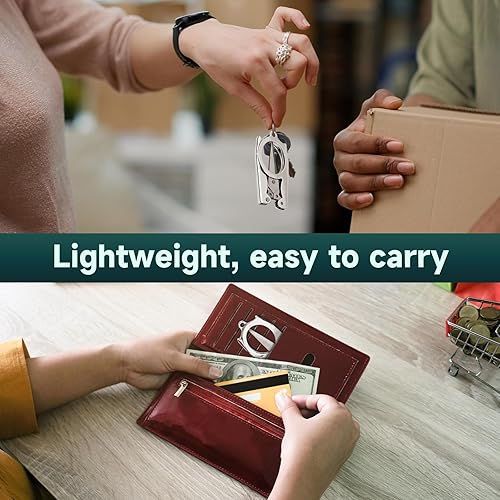 Miniatura 5 de Chevining Tijeras plegables de viaje, tijeras de bolsillo, pequeñas tijeras plegables, perfectas para viajes familiares, manualidades, camping, al