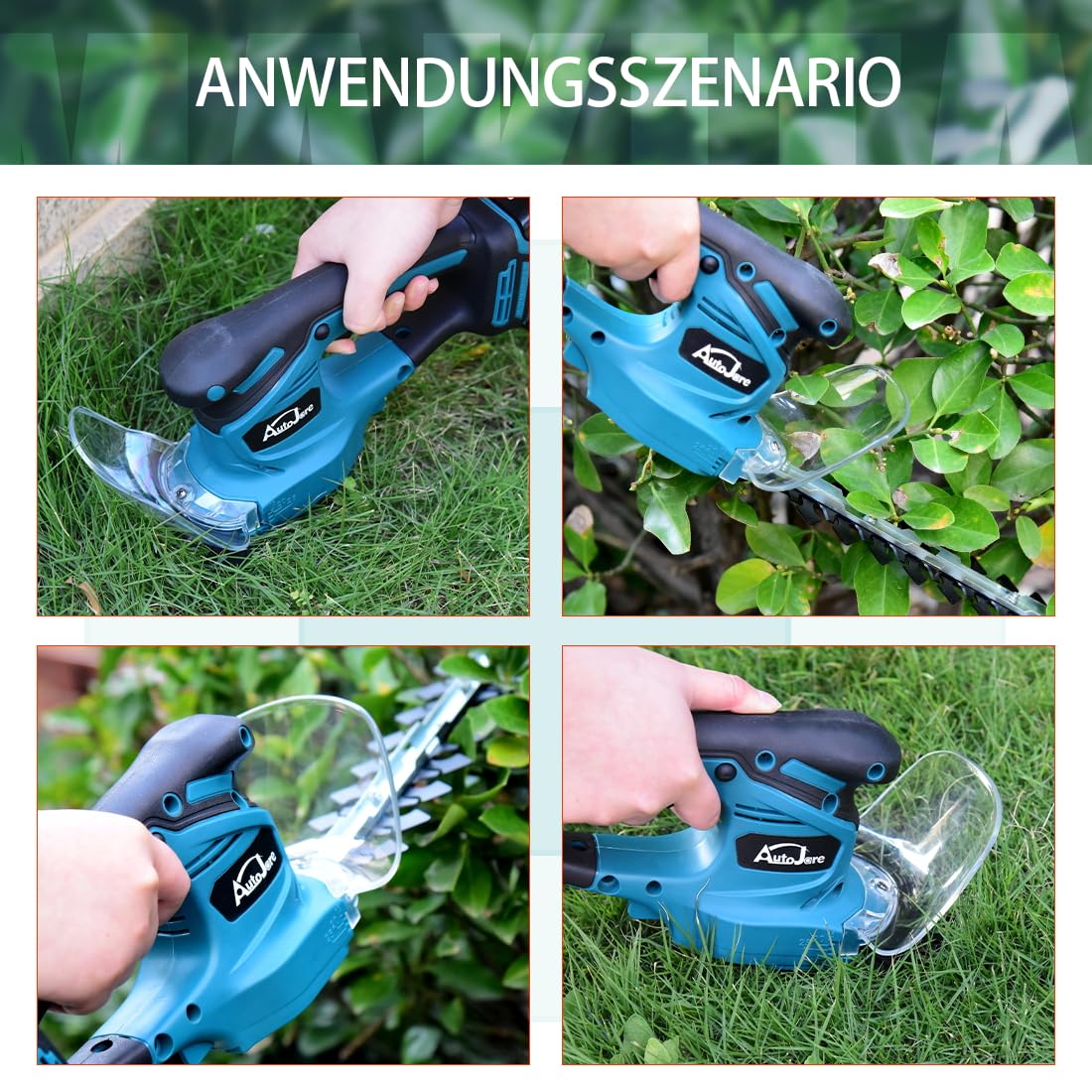 2-in-1 Akku Heckenschere Kompatibel mit Makita 18V ohne Batterie