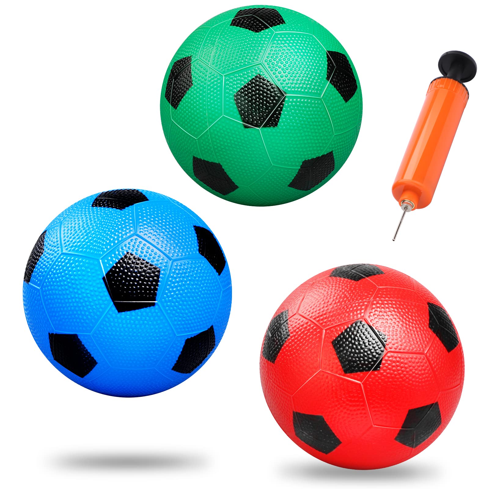 Mini Soccer Balls for Kids Toddlers 6-12 Months, 6'' Bouncy Soccer Kickball Learning Footballs Sport Balls for Indoor Outdoor, Playground Dodgeball Soft Ball Gift for Girls Boys 2 3 4 5 6 7(3 PCS)
