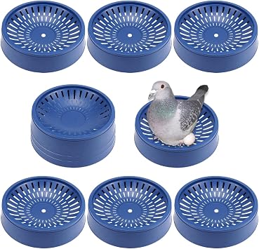 10 Pcs Plastic Pigeon Nest Bird Nest Bowls Pigeon Nest Bowl Breeding Hatching Nest for Pigeons Quails Breeding Hatching Blue1