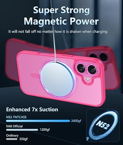 Miniatura 524 de Fntcase Funda para iPhone 15 Plus y 14 Plus de 6.7 pulgadas, magnética, a prueba de golpes de grado militar, antiamarilleo, delgada, protectora