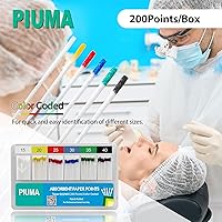 Vista 4 de 200 puntos de papel absorbente dental, cono 0.02 Endodoncia dental especial - Tamaño mixto