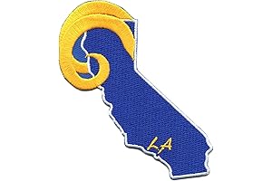 49er Patch: California Ram Horns Patch LA Football Team Embroidered Iron On