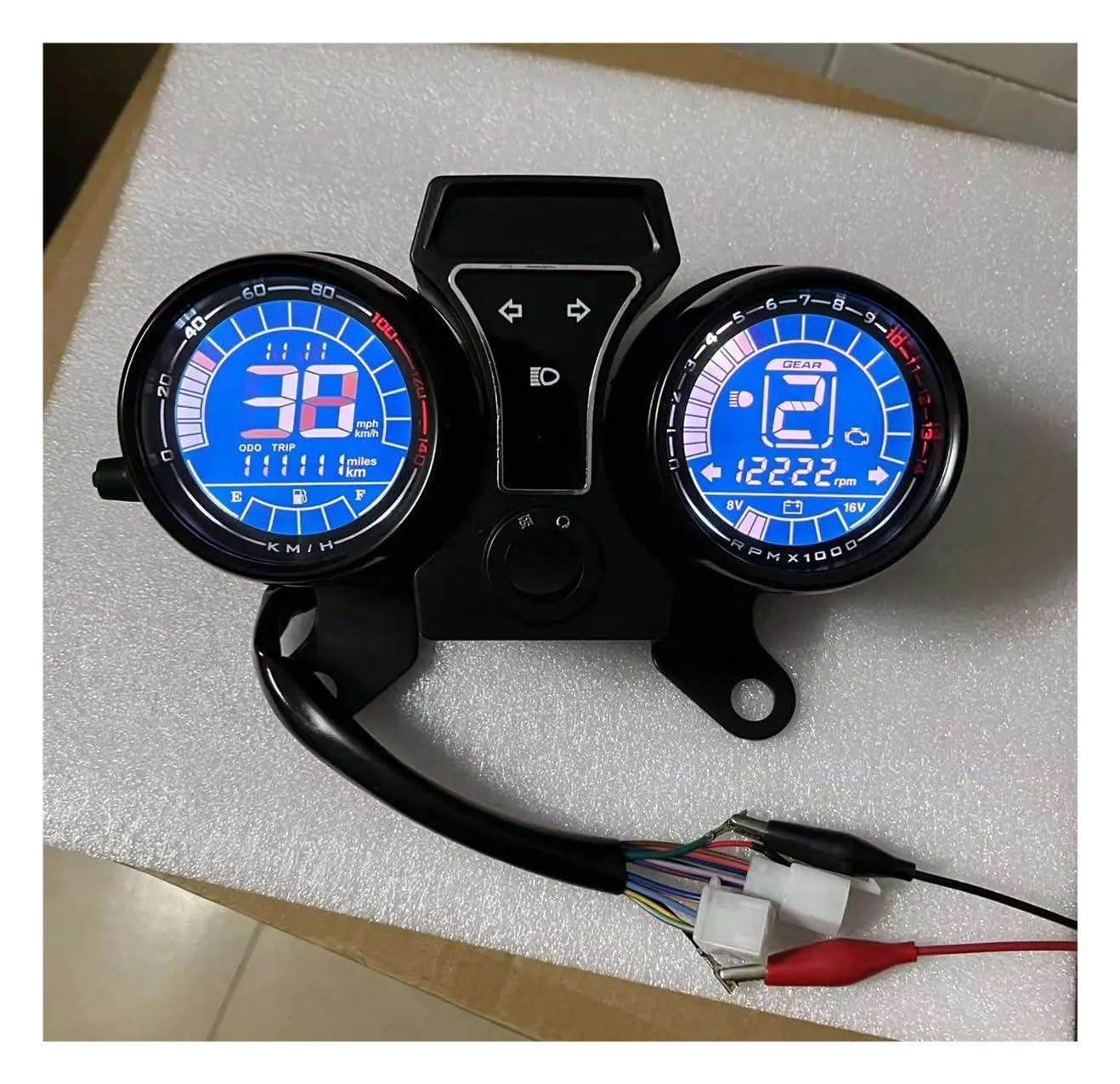 Contagiri contachilometri Moto Per Ft150s/dt1 FT125 DT125 Per CG150 CG200 Moto Tachimetro Contagiri LED Contatore Digitale Di Montaggio