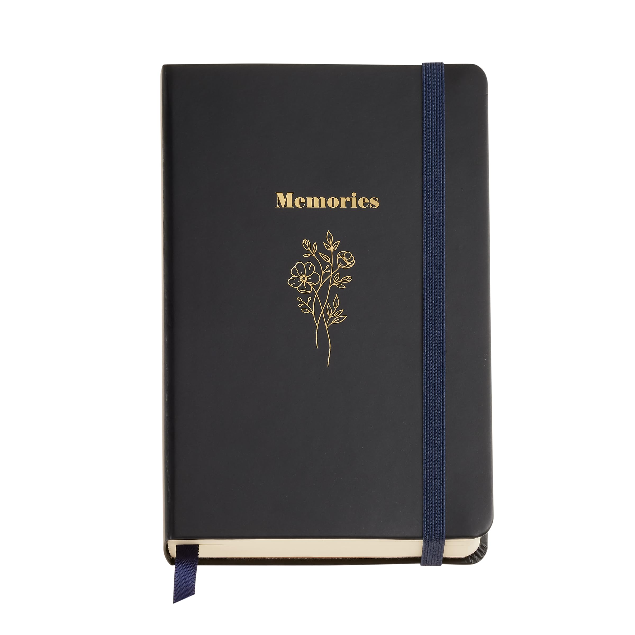 Miquelrius - Beautiful notebook (90 x 140 mm), Notepad with 100 plain sheets of 100 g/m², ivory paper suitable for watercolours, rigid cardboard cover, back pocket, elastic closure, bouquet