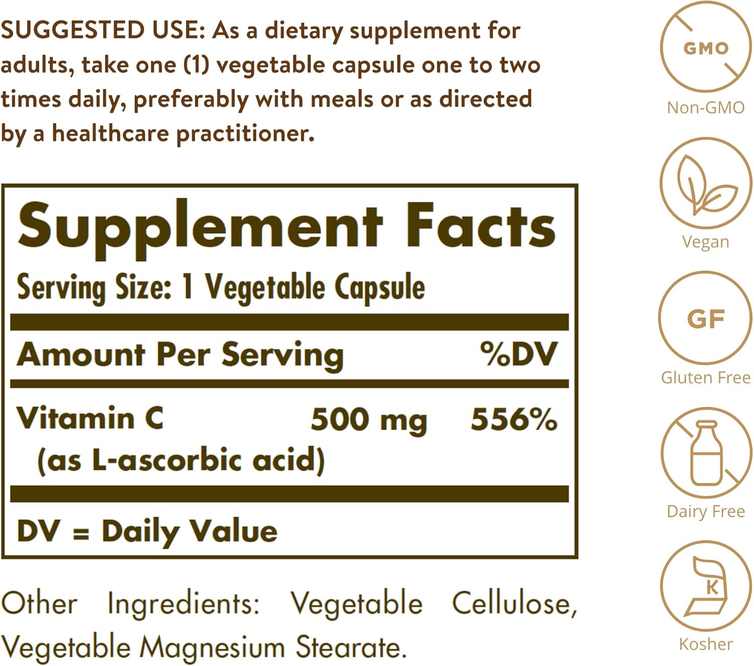 Soar Vitin C 500 mg, 100 Vetable sules - Antioxidant & Immune