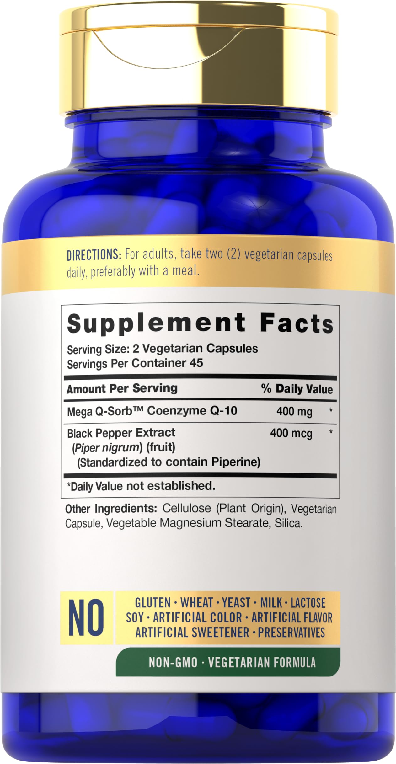 Carlyle CoQ10 400mg | 90 Capsules | Coenzyme Q10 with Black Pepper Extract — Amazon image 2