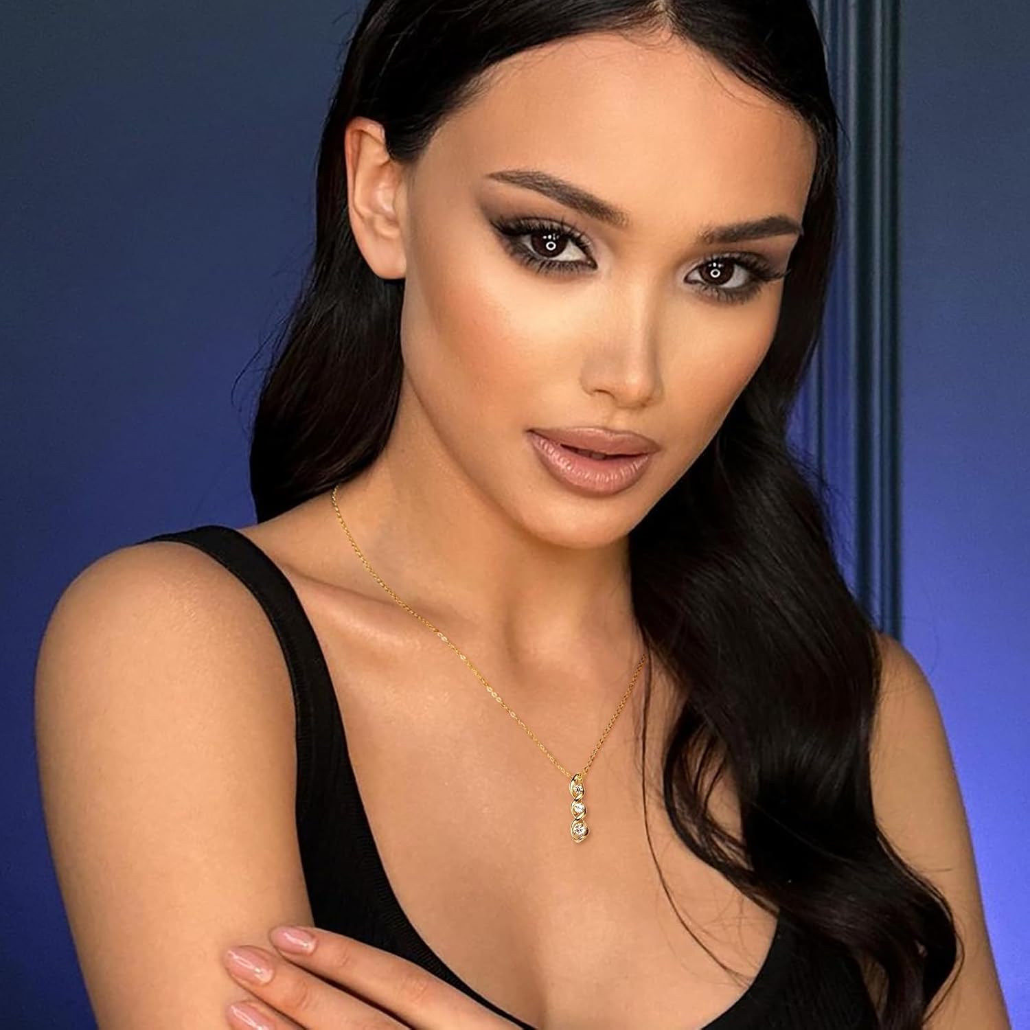 AINUOSHI Infinity Moissanite Necklaces for Women, 925 Sterling Silver Moissanite Pendant Necklace 2ct D Color VVS1 Clarity, White Gold Plated Dainty Necklace for Women Jewelry Gifts - Image 5