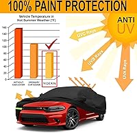 Vista 6 de YIXIN Funda impermeable de coche para Dodge Charger SE SXT R/T Daytona SRT Hellcat 190T 2006-2026, ajuste personalizado, correa 100% impermeable