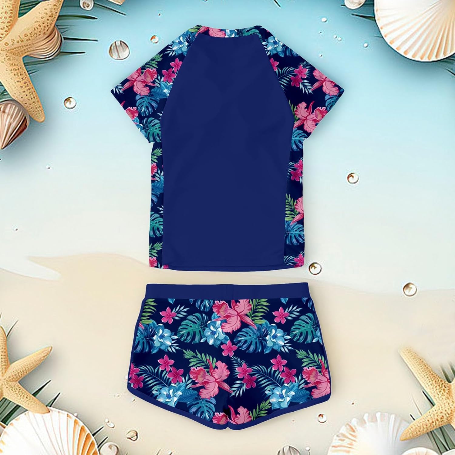 Swimsuit Teen Girls Two Piece Cute Adjustable Beach Stretchy Soft Print Swimwear Athletic Quick Drying Party Girls' Swimsuits