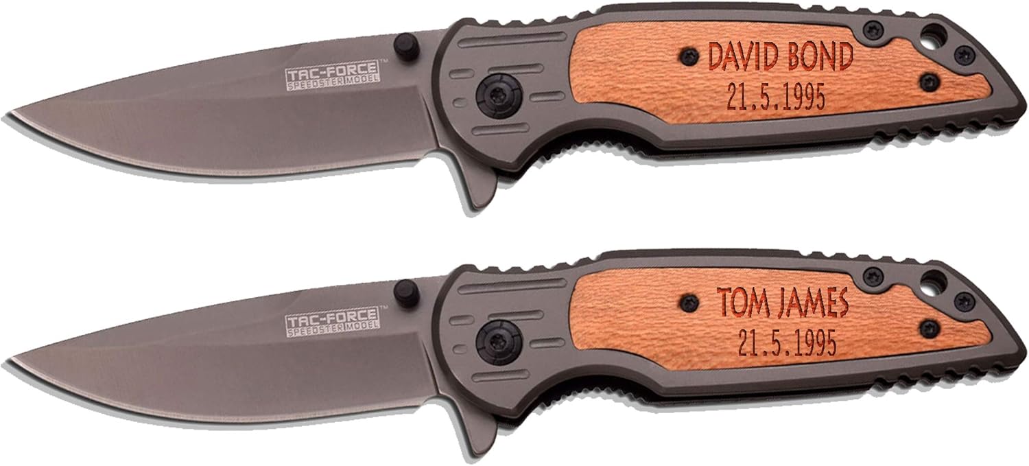 2x Personalized Steak Knives, Steak Knife Set, Groomsmen Gift, Wedding Party Gifts, Personalized Gifts Wood Handle Flatware Groomsman Gift