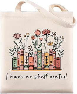 Book Lovers Gifts, Funny Bookish Gifts, Canvas Book Bags for Women, Cute Tote Bag for Readers