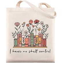 Book Lovers Gifts, Funny Bookish Gifts, Canvas Book Bags for Women, Cute Tote Bag for Readers