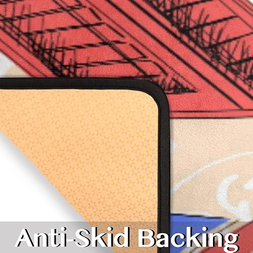 Vista 39 de GUYOS Bright Night Sky Galaxy - Tapete de cocina acolchado antifatiga, juego de 2 piezas, duradero, resistente a las manchas, parte inferior multi