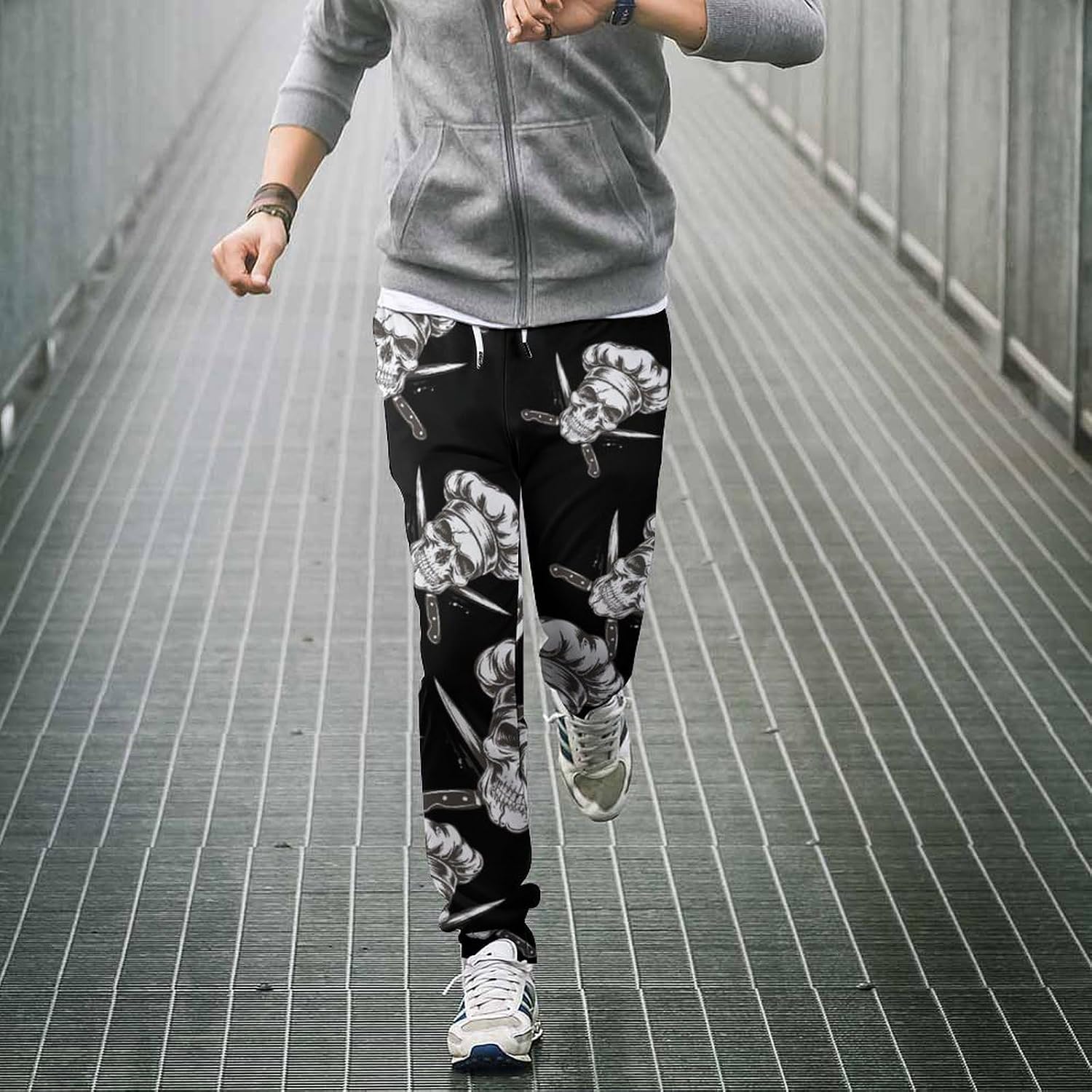 Skull Chef Gangster Men's Sweatpants Novelty Jogging Pants Sports Running Bottoms Trousers Women