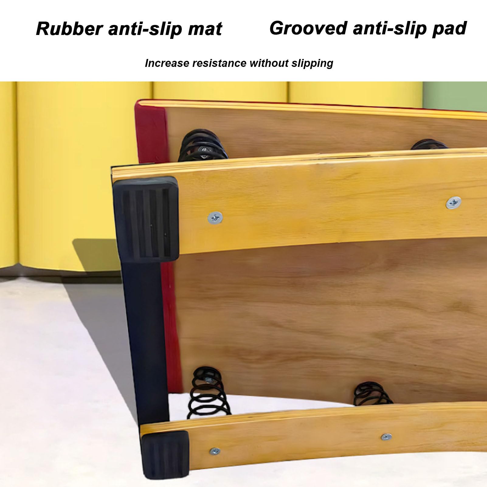 Combinazione di Volteggio per Trampolino di Ginnastica per Bambini, Tavola Elastica per Allenamento per Volteggio, Trampolino per Principianti per Bambini,Red-40X60CM