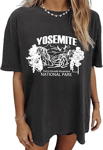 CSDAJIO - Camiseta de manga media con cuello redondo, holgada, con estampado vintage, estilo túnica, casual de verano para mujer