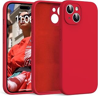 HATOSHI für iPhone 15 Hülle, Silikon Anti-Rutsch Kratzfestes Stoßfest Handyhülle für iPhone 15 Schutzhüll, Rot
