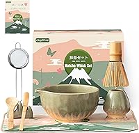 Vista 10 de Clay&Fire Juego de batidor de matcha, juego de matcha de cerámica, cuenco de matcha con boquilla y batidor, kit de té Matcha de 9 piezas