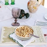 Vista 2 de Esfour Colección de cuencos de porcelana de alta calidad, duraderos, aptos para microondas y lavavajillas, ideal para cereales, pasta, ensalada