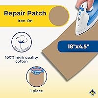 Vista 2 de USIT, Parche de reparación de algodón termoadhesivo, 18 x 4.5 pulgadas, ligero y resistente, avión, 1 pieza