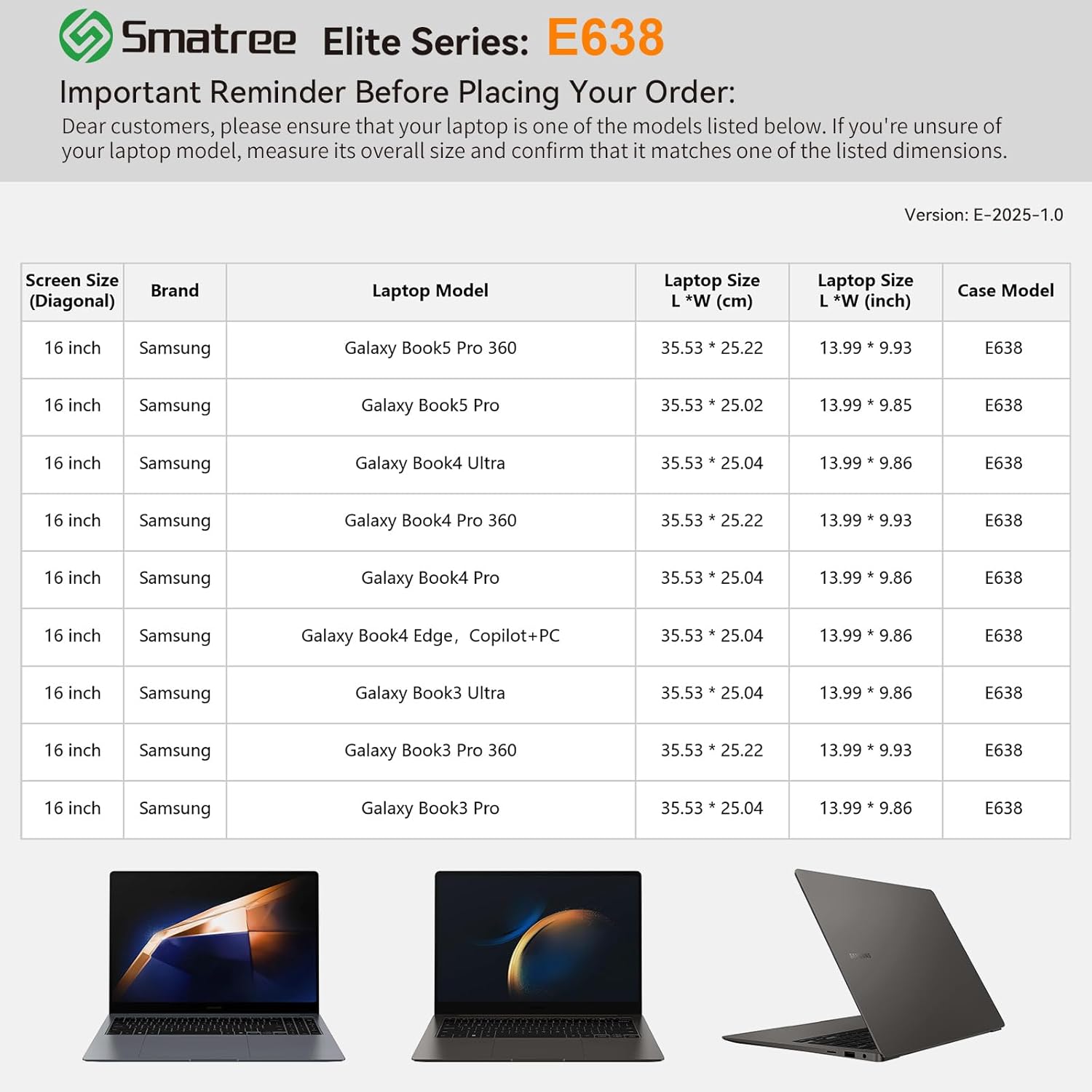 Smatree Laptop Sleeve for 16 inch Samsung Galaxy Book5/4/3 Pro, for 16inch GalaxyBook5/4/3 Pro 360, for 16inch GalaxyBook4 Ultra/3 Ultra/4 Edge, Pink(E638P)