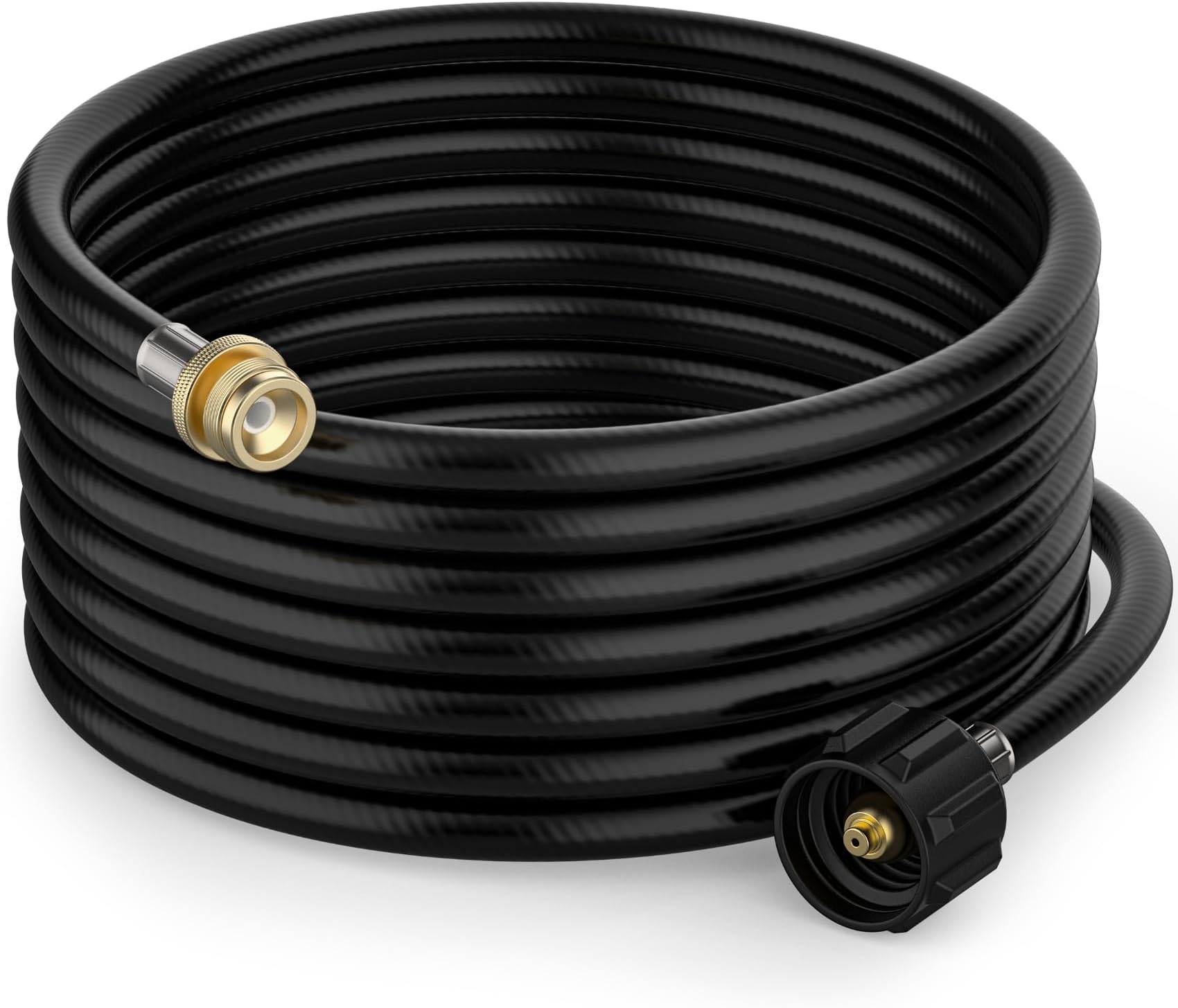 12 FT Propane Tank Convert Adapter Hose Replacement for QCC1 / Type1 LP Gas Tank, 1 lb to 20 lb Converter fit for Weber Q, Blackstone Grill, Buddy Heater, Griddle, Coleman Stove