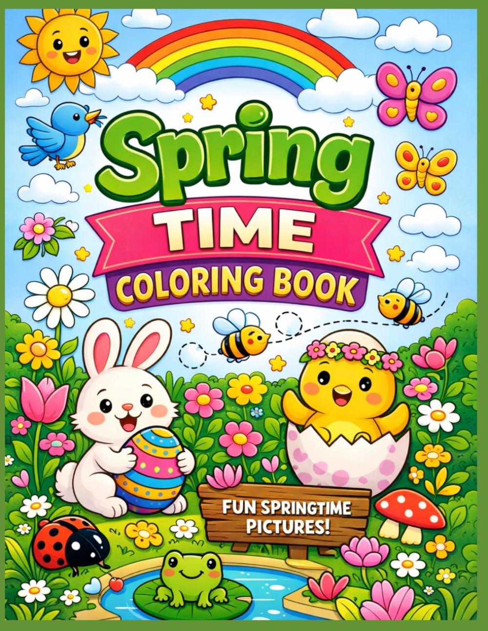 Spring Time: Coloring Book for Children