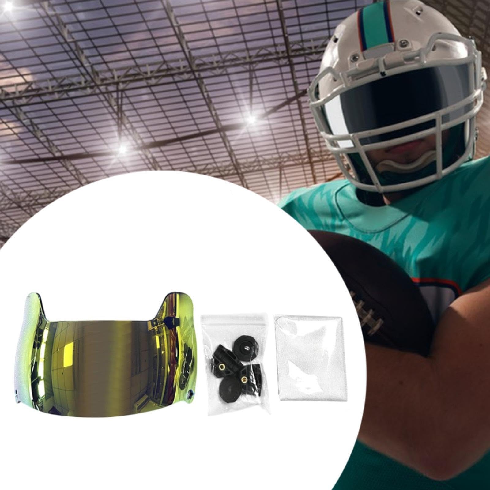 harayaa American Football Visor Face Maske Gesichtsschutz Visor für Erwachsene Jugendfußballhelme