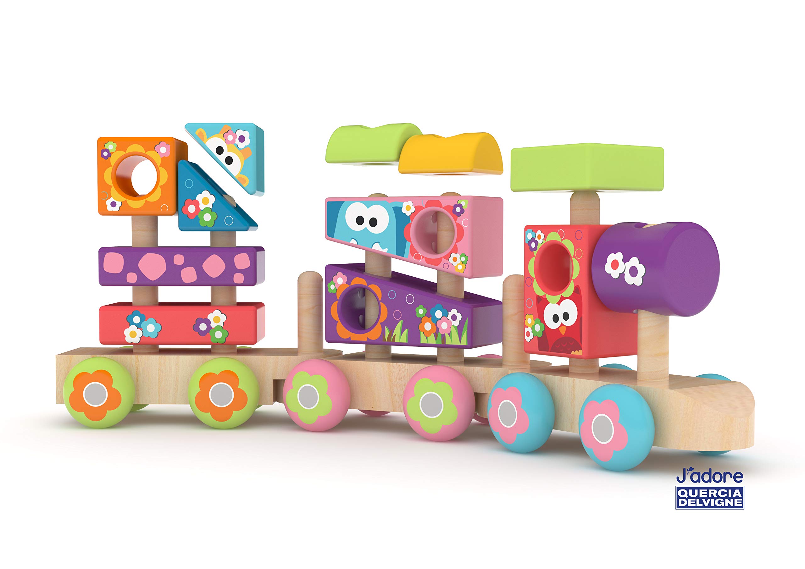 Amazon.com: J'adore Animal Print Stacking Train : Toys & Games