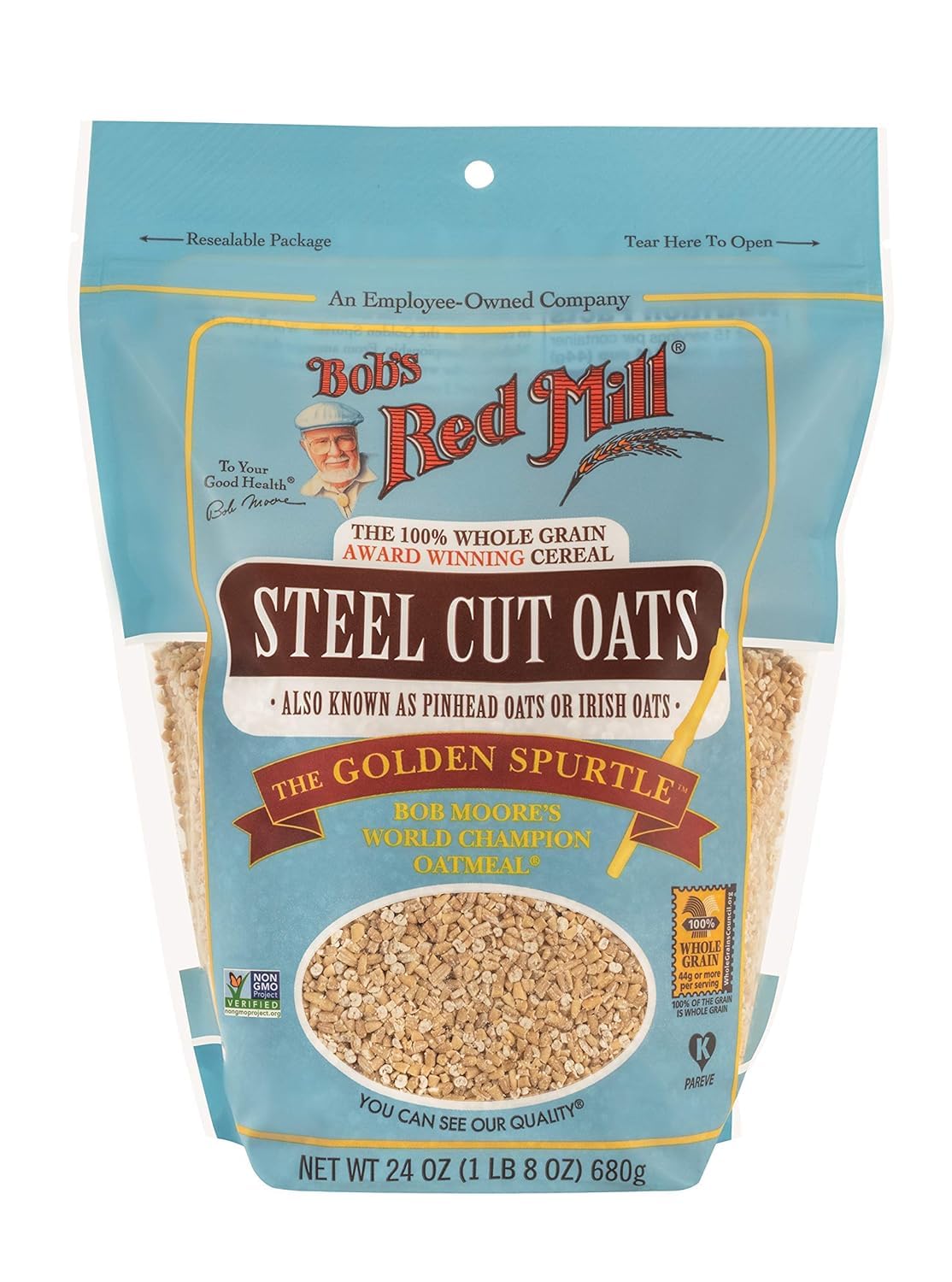 Steel Cut Oatmeal Bundle. Includes One-24 Oz B-Red Mill Gluten Free Steel Cut Oats with GOOD FOR MY HOME Box - Organic, Non-GMO Oats. Perfect for Wholesome Breakfasts, Rich in Fiber and Protein.