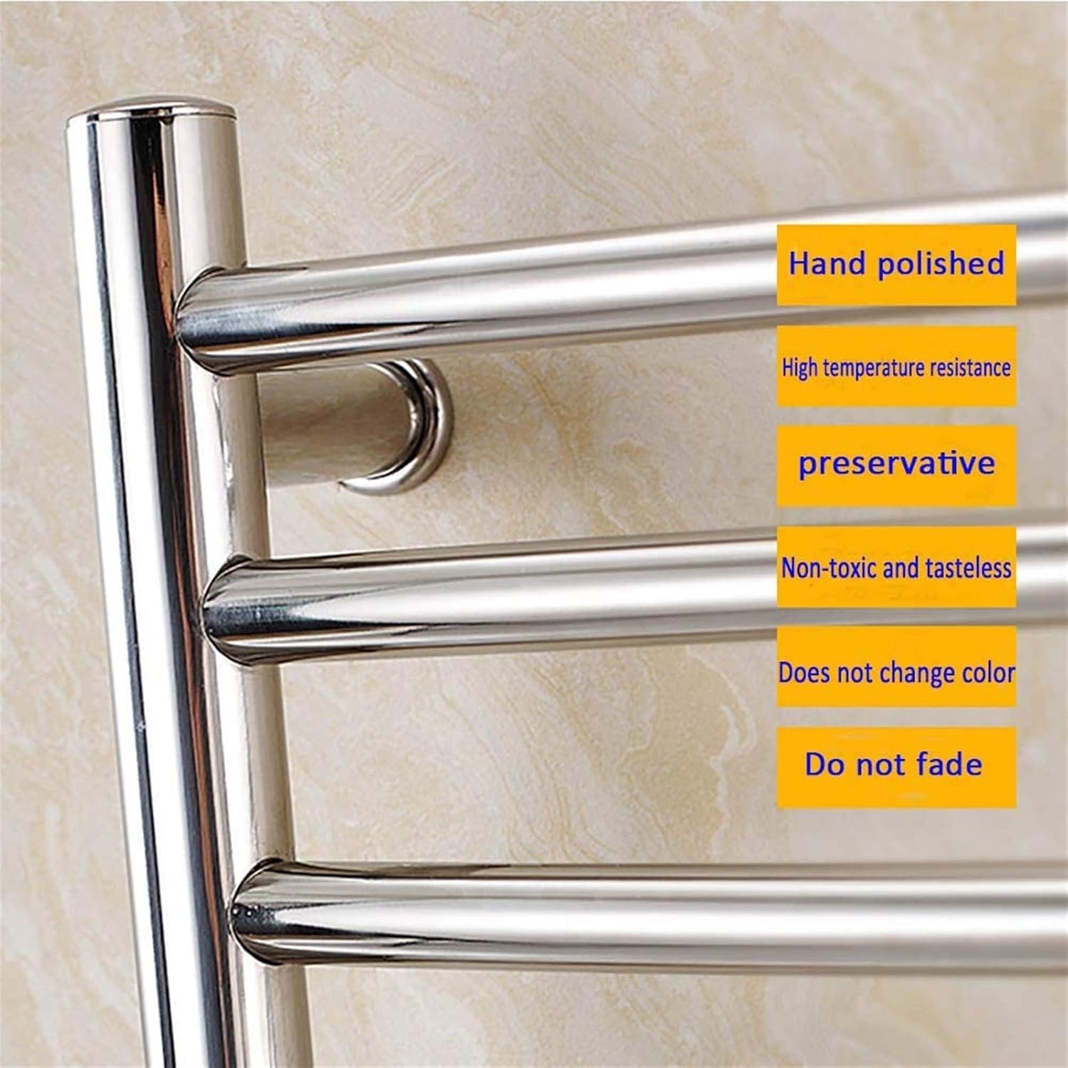 Bathroom Wall Heater Electric Towel Warmer Wall Mounted Stainless Steel Towel Heater for Home Bathroom Electric Hot Towel Rack(23" Wx 47" H) 15 Bars Polished 198 Watt Plugin