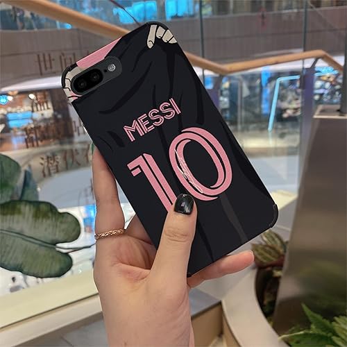 Miniatura 6 de Slrioks Messi Jersey - Funda de fútbol para iPhone 14 13 12 11 Pro Max Plus Mini Xr Xs X 7 8 6 de silicona de cuero fino a prueba de golpes