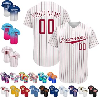 Custom Baseball Jersey Personalized Baseball Softball Shirt for Men Women Kids Team Customized Print Name Number Logo