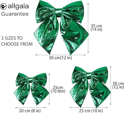 Miniatura 6 de allgala Arcos decorativos de tela metálica de Navidad para guirnalda de corona, árbol de Navidad, silla, boda, paquete de 2 unidades, 10 (7.9 x 9.8