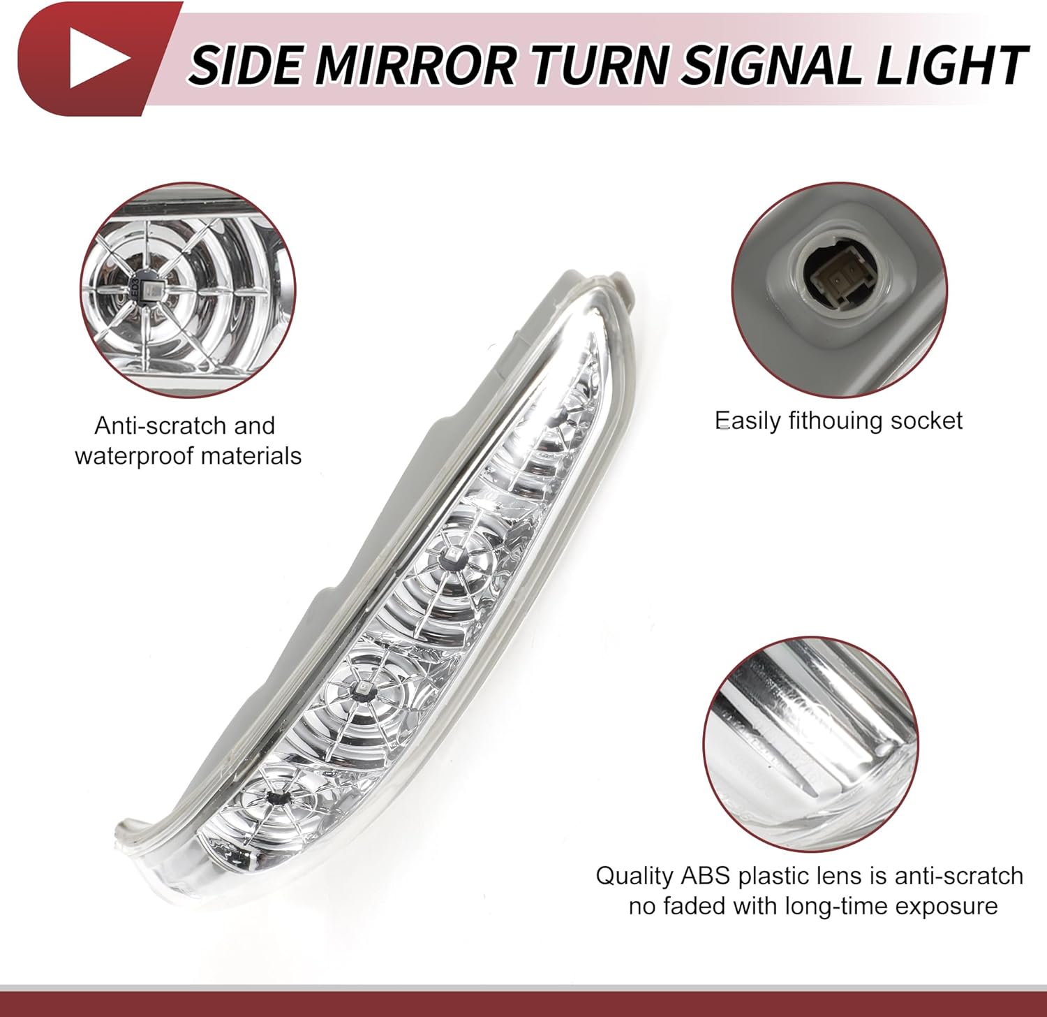 1 Pair Car Mirror Turn Signal Light for Hyundai Sonata 2011-2015 Right LED Trun Signal Light Lamp No.876233S000/876133S000