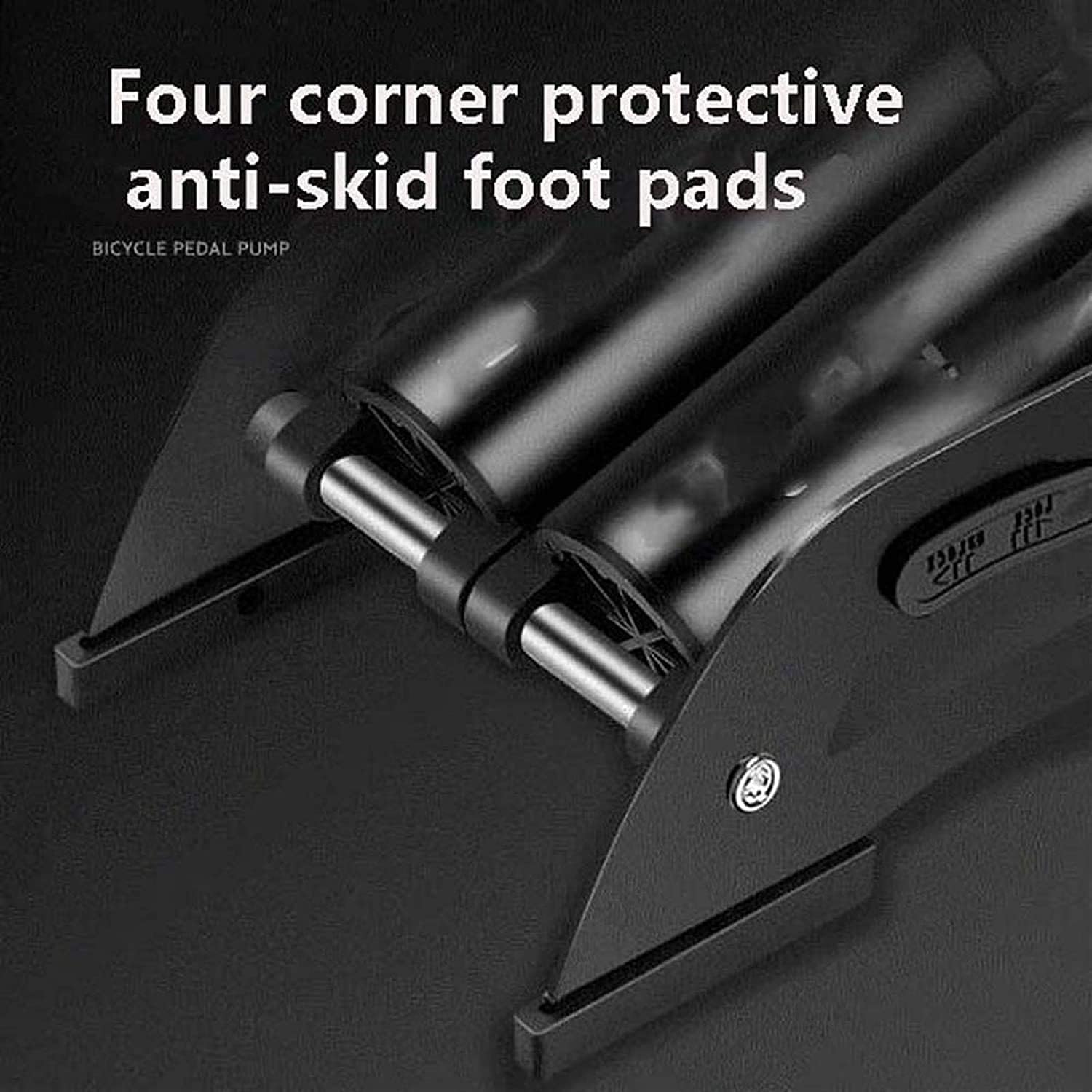 Dual-Cylinder Foot Pump,Portable Floor Bike Pump with Accurate Pressure Gauge & Smart Valves,Bike Tire Pump for Road Bike,MTB,Hybrid,Balls