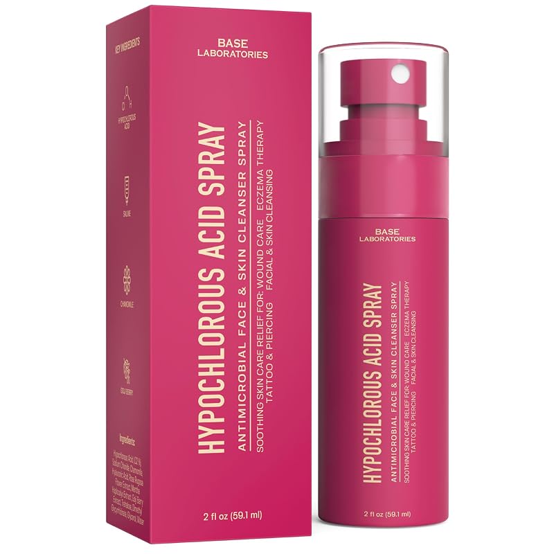 BASE LABORATORIES Bruma facial com ácido hipocloroso, tamanho viagem, 60 mL