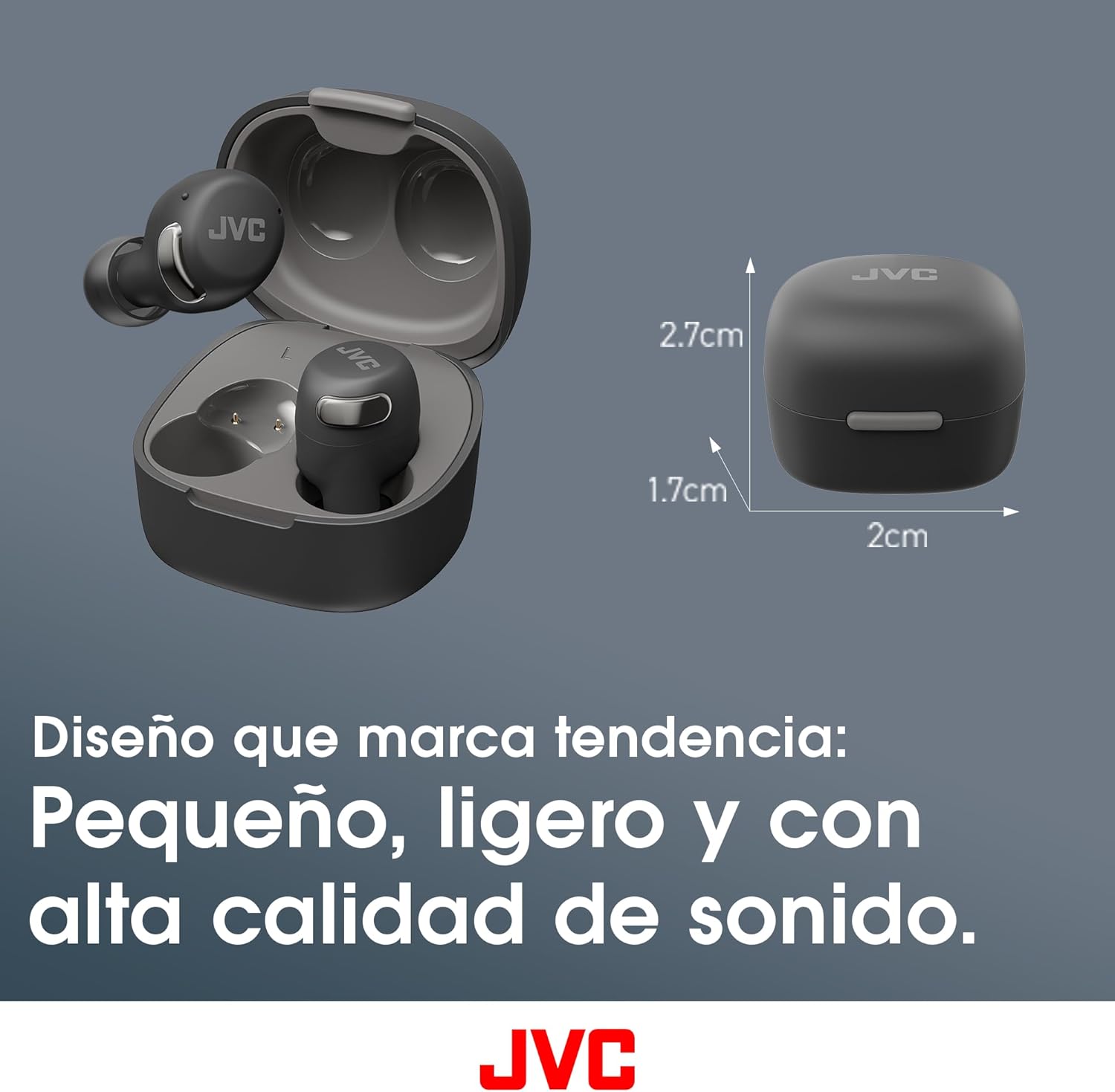 JVC Auriculares Inalambricos Bluetooth | 27 Horas de batería | Ultraligero | Auriculares Bluetooth Cancelación Ruido y Modo Corte de Viento | Resistente al Sudor | Audifonos Inalambricos – HA-A30T2 3